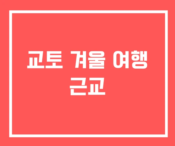 교토 겨울 여행 근교