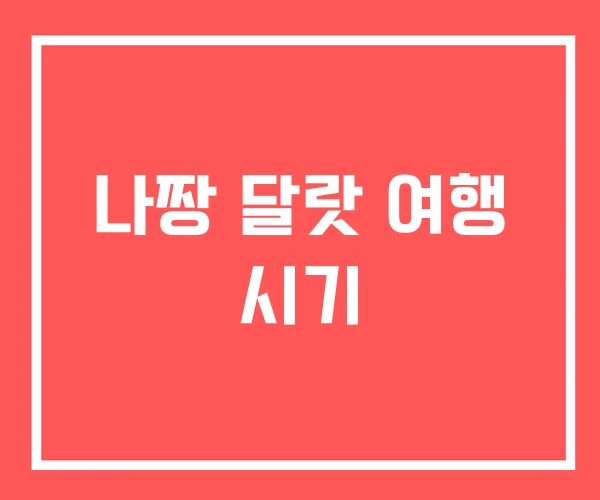 나짱 달랏 여행 시기