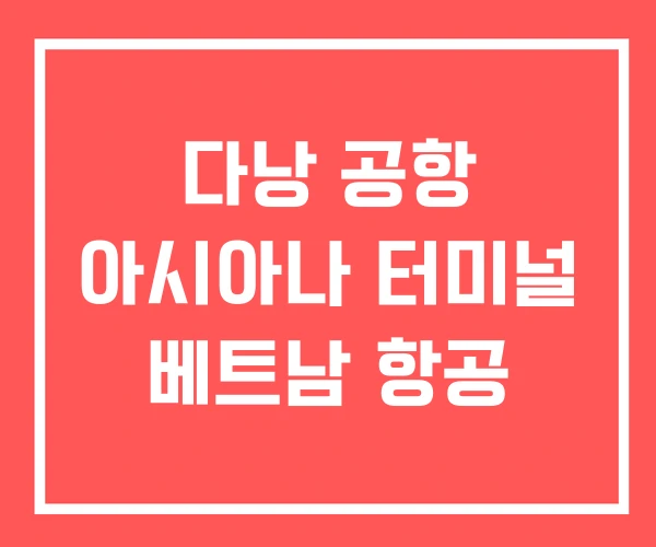 다낭 공항 아시아나 터미널 베트남 항공