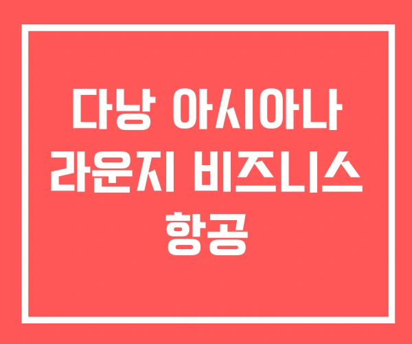 다낭 아시아나 라운지 비즈니스 항공 다낭 아시아나 라운지 비즈니스 항공