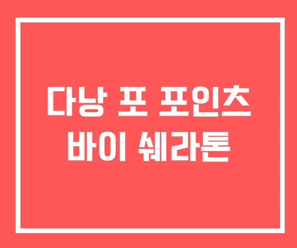 다낭 포 포인츠 바이 쉐라톤 다낭 포 포인츠 바이 쉐라톤