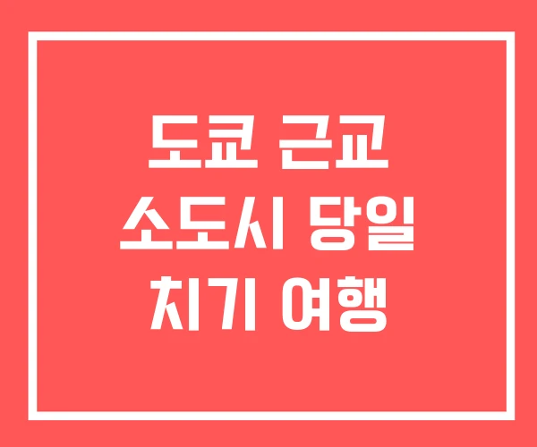 도쿄 근교 소도시 당일 치기 여행
