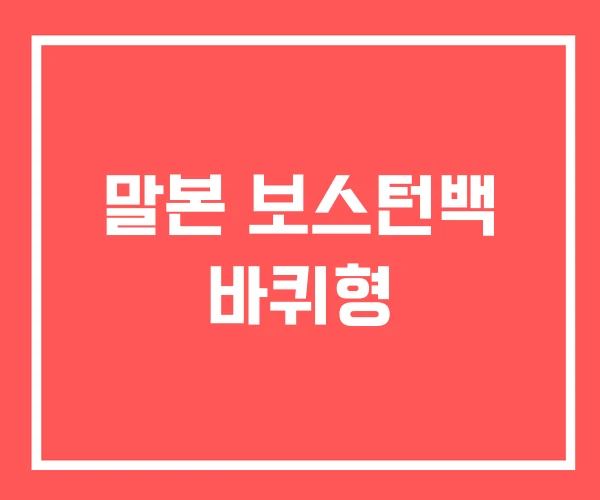 말본 보스턴백 바퀴형