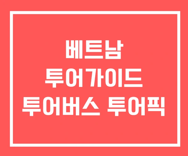 베트남 투어가이드 투어버스 투어픽