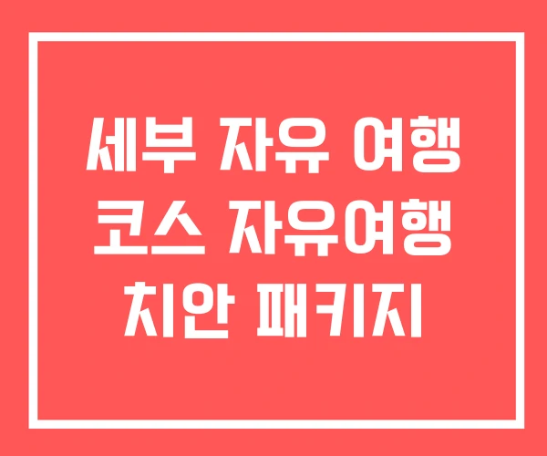 세부 자유 여행 코스 자유여행 치안 패키지 세부 자유 여행 코스 자유여행 치안 패키지