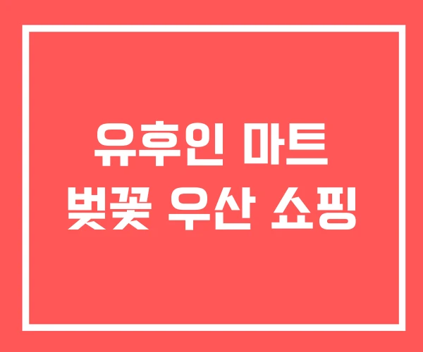 유후인 마트 벚꽃 우산 쇼핑 유후인 마트 벚꽃 우산 쇼핑