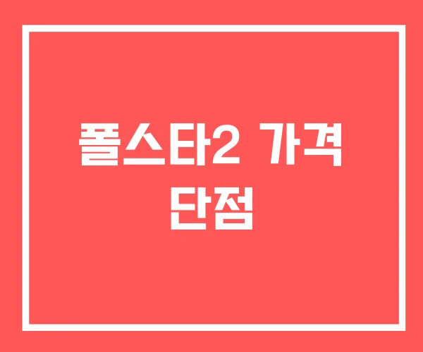 폴스타2 가격 단점 폴스타2 가격 단점