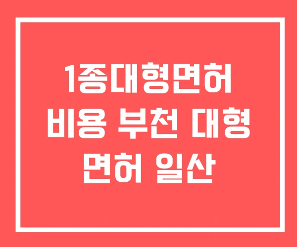 1종대형면허 비용 부천 대형 면허 일산 1종대형면허 비용 부천 대형 면허 일산