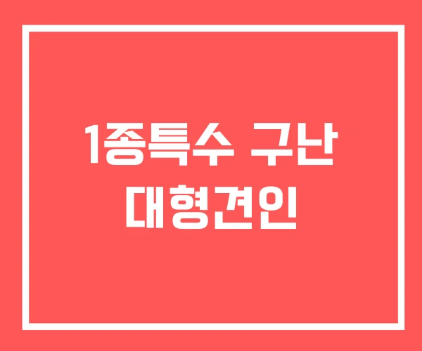 1종특수 구난 대형견인