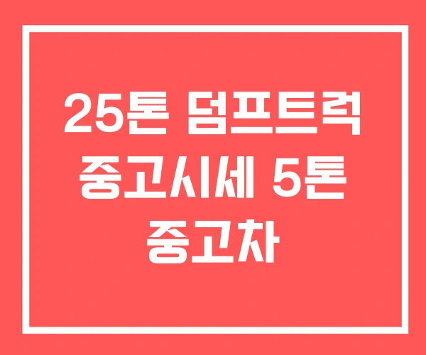 25톤 덤프트럭 중고시세 5톤 중고차 25톤 덤프트럭 중고시세 5톤 중고차