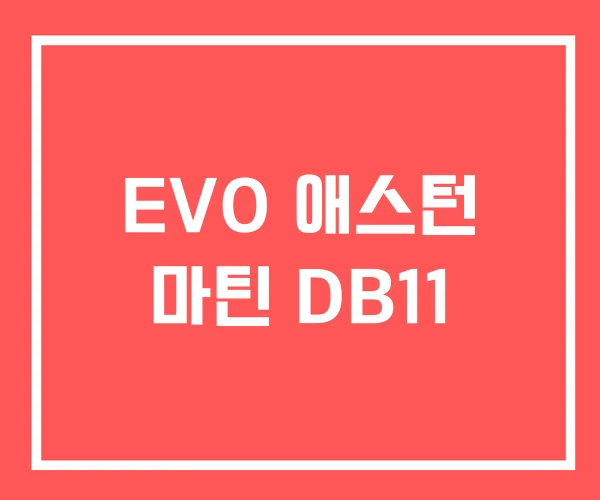 EVO 애스턴 마틴 DB11 EVO 애스턴 마틴 DB11