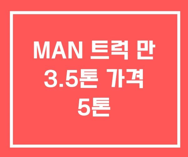 MAN 트럭 만 3.5톤 가격 5톤 MAN 트럭 만 3.5톤 가격 5톤