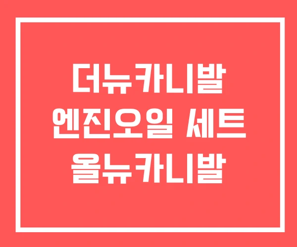 더뉴카니발 엔진오일 세트 올뉴카니발 더뉴카니발 엔진오일 세트 올뉴카니발