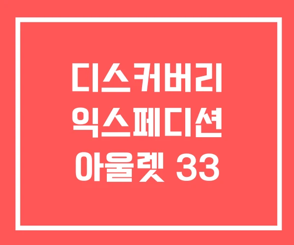 디스커버리 익스페디션 아울렛 33 디스커버리 익스페디션 아울렛 33
