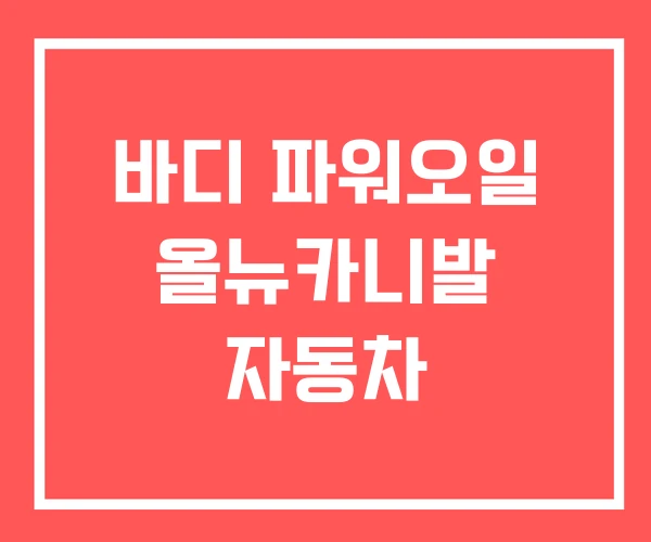 바디 파워오일 올뉴카니발 자동차 바디 파워오일 올뉴카니발 자동차