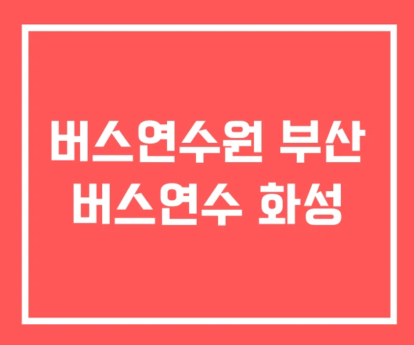 버스연수원 부산 버스연수 화성 버스연수원 부산 버스연수 화성