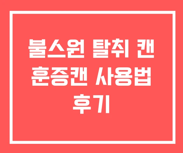 불스원 탈취 캔 훈증캔 사용법 후기 불스원 탈취 캔 훈증캔 사용법 후기