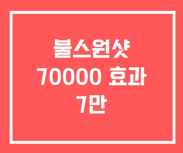 불스원샷 70000 효과 7만 불스원샷 70000 효과 7만
