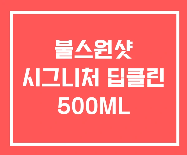 불스원샷 시그니처 딥클린 500ML 불스원샷 시그니처 딥클린 500ML