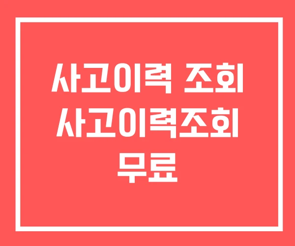사고이력 조회 사고이력조회 무료 사고이력 조회 사고이력조회 무료