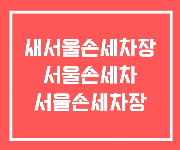 새서울손세차장 서울손세차 서울손세차장