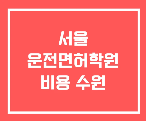 서울 운전면허학원 비용 수원 서울 운전면허학원 비용 수원