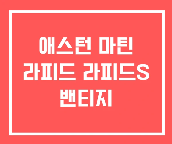 애스턴 마틴 라피드 라피드S 밴티지