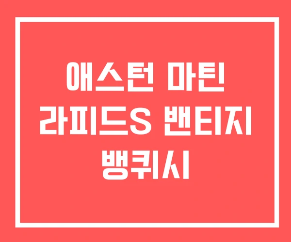 애스턴 마틴 라피드S 밴티지 뱅퀴시