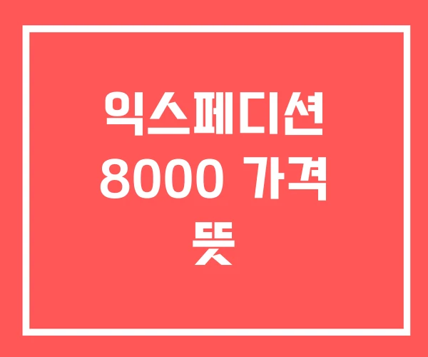 익스페디션 8000 가격 뜻
