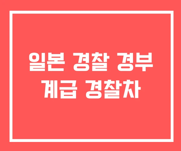 일본 경찰 경부 계급 경찰차