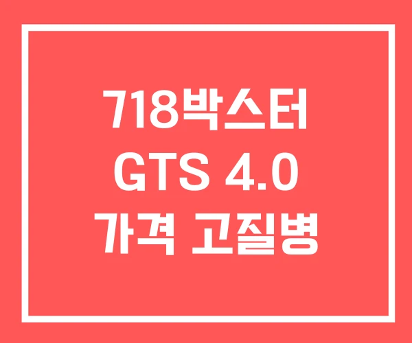 718박스터 GTS 4.0 가격 고질병 718박스터 GTS 4.0 가격 고질병