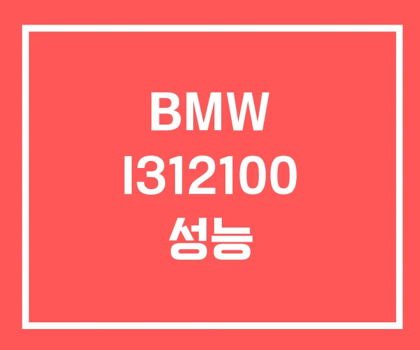 BMW I312100 성능