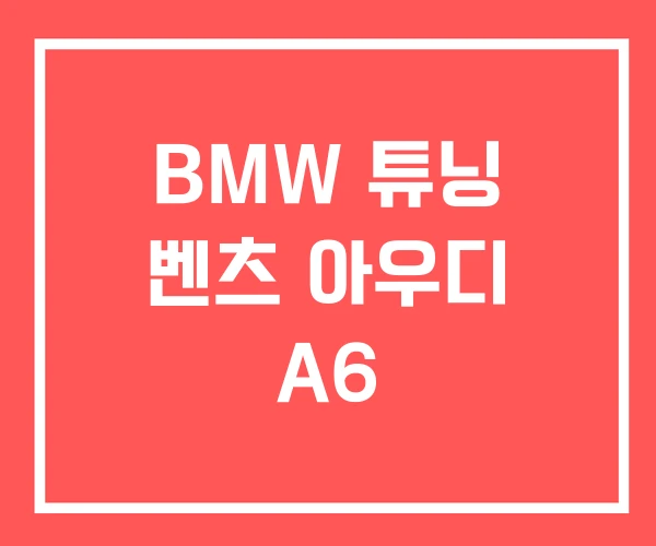 BMW 튜닝 벤츠 아우디 A6