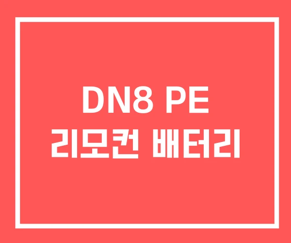 DN8 PE 리모컨 배터리