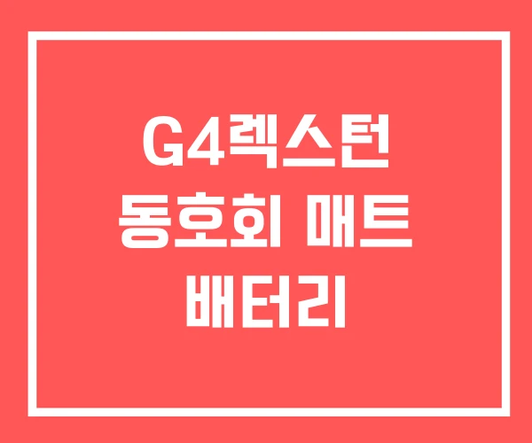 G4렉스턴 동호회 매트 배터리 G4렉스턴 동호회 매트 배터리