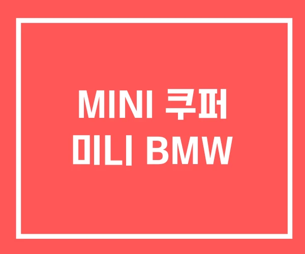 MINI 쿠퍼 미니 BMW