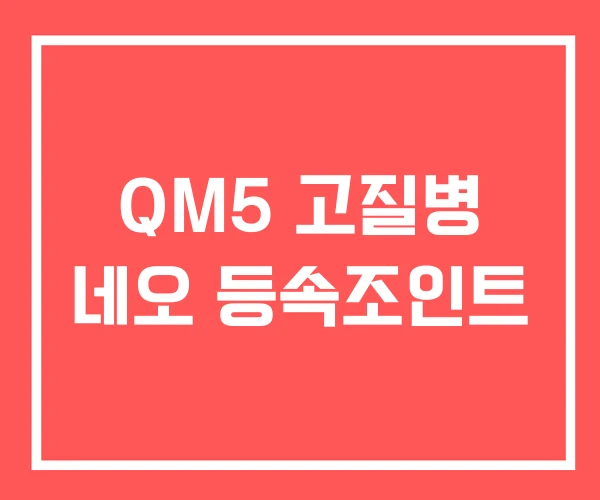 QM5 고질병 네오 등속조인트 QM5 고질병 네오 등속조인트