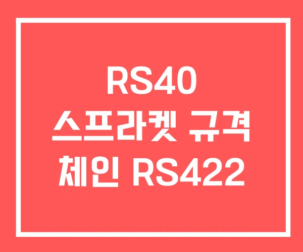 RS40 스프라켓 규격 체인 RS422