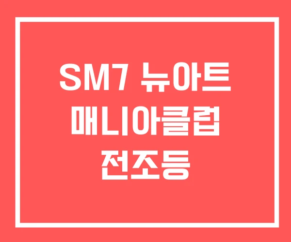 SM7 뉴아트 매니아클럽 전조등