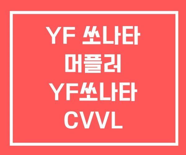 YF 쏘나타 머플러 YF쏘나타 CVVL YF 쏘나타 머플러 YF쏘나타 CVVL