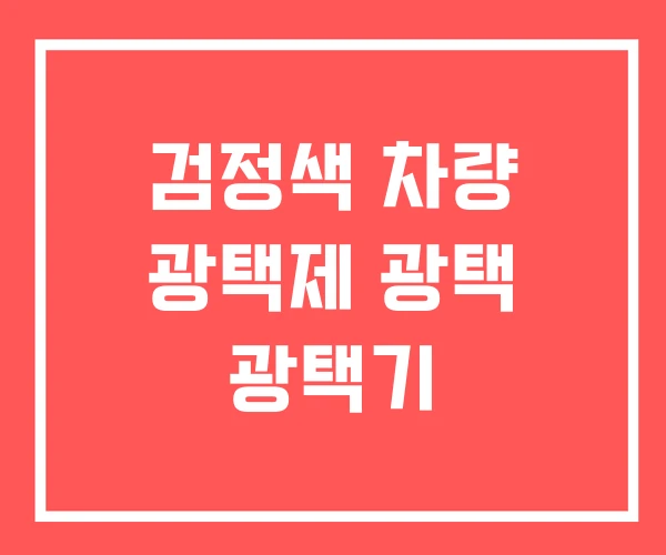 검정색 차량 광택제 광택 광택기