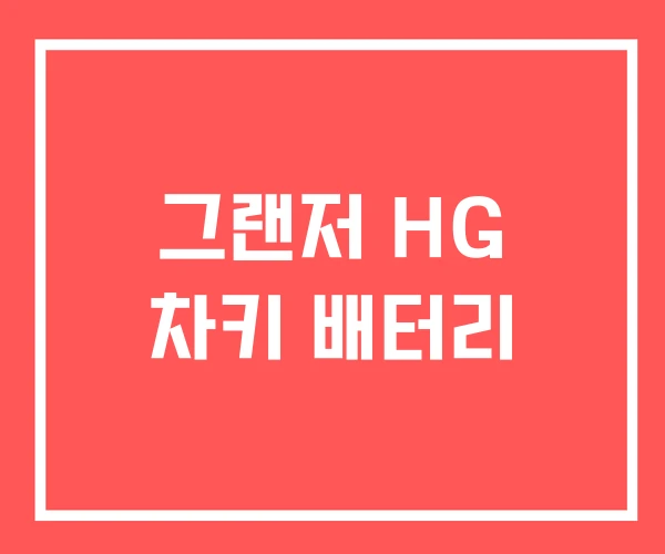 그랜저 HG 차키 배터리