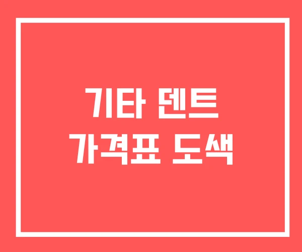 기타 덴트 가격표 도색