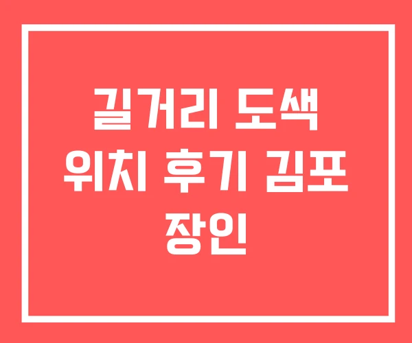 길거리 도색 위치 후기 김포 장인