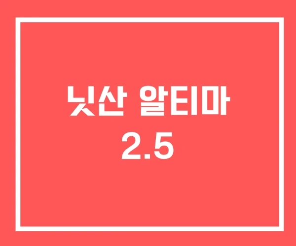 닛산 알티마 2.5