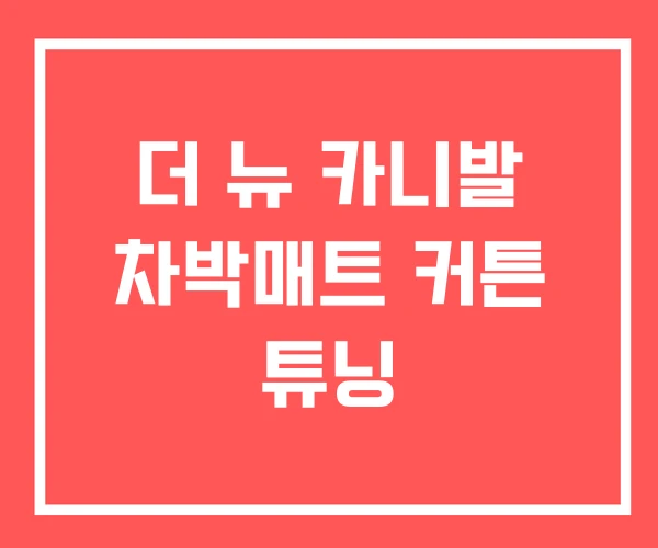 더 뉴 카니발 차박매트 커튼 튜닝