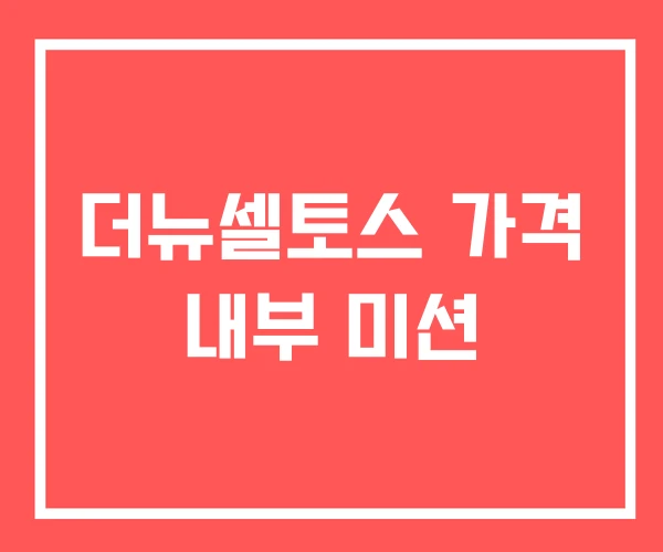 더뉴셀토스 가격 내부 미션
