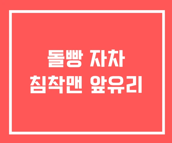 돌빵 자차 침착맨 앞유리 돌빵 자차 침착맨 앞유리