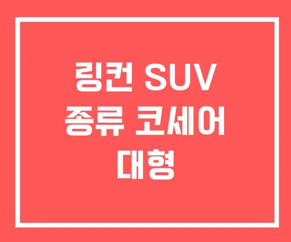 링컨 SUV 종류 코세어 대형 링컨 SUV 종류 코세어 대형