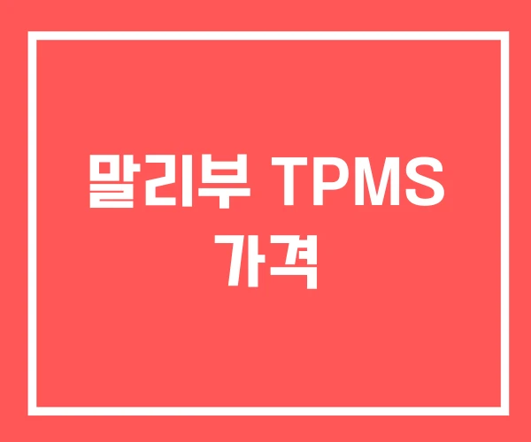 말리부 TPMS 가격
